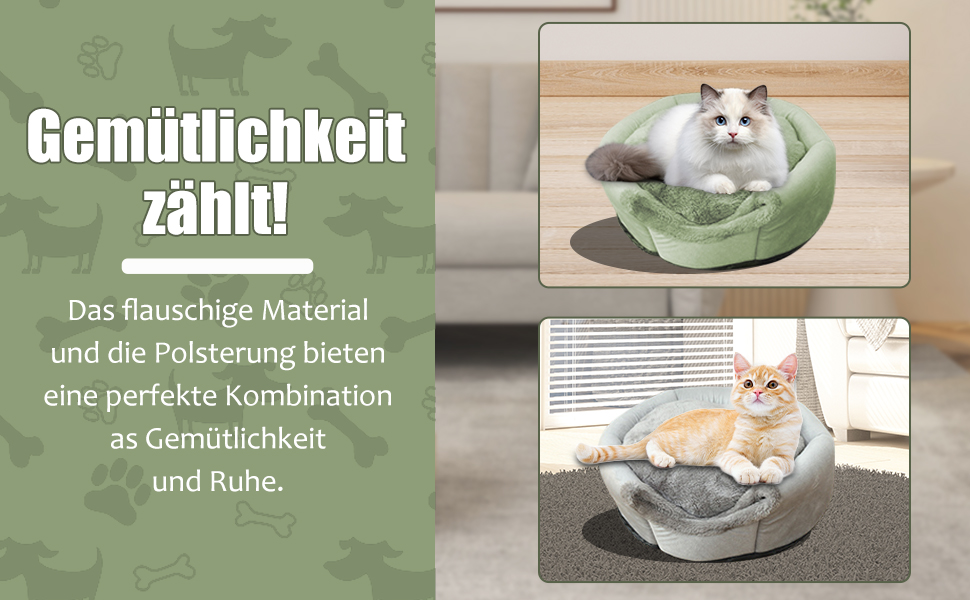 Кішка-будиночок: зручне ліжко-хатинка для котів середніх розмірів (зелене)