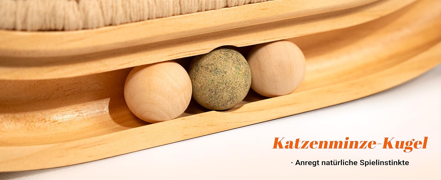 CheerPals Кігтеточка для котів 2-в-1 з натурального сизалю та м'яти, з масивного ясеня, 43x33x3 см