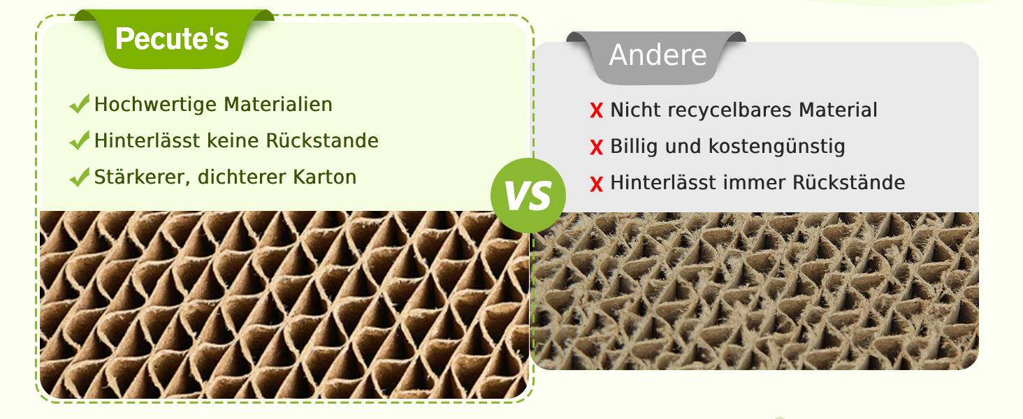 Pecute 2 шт. Когтеточки з картону для котів - набір, двосторонні, 38.5 x 20.5 см