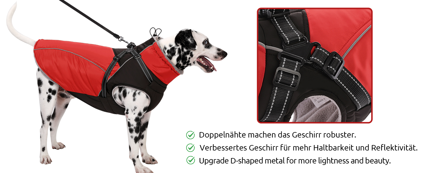 Зимовий теплий одяг для собак Konvinit: куртка з флісу з кріпленням для повідка, світловідбиваюча, для середніх собак, розмір M (53 см обхват грудей), колір зелений