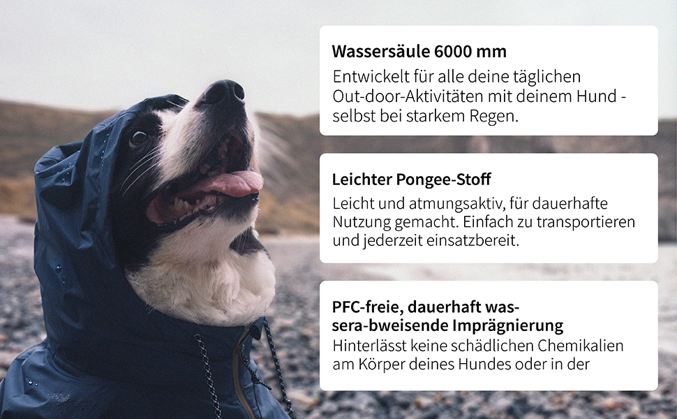 Водонепроникна куртка для собак Baja Coastline з капюшоном, легка та регульована, великі породи, розмір 65 (XL)