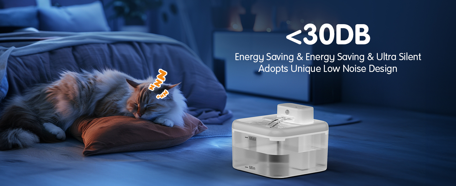 Фонтанчик для котів RUXAN WF06-Білий: ультратихий, з акумулятором 2200mAh, 3 режими, з датчиком руху, для котів та собак