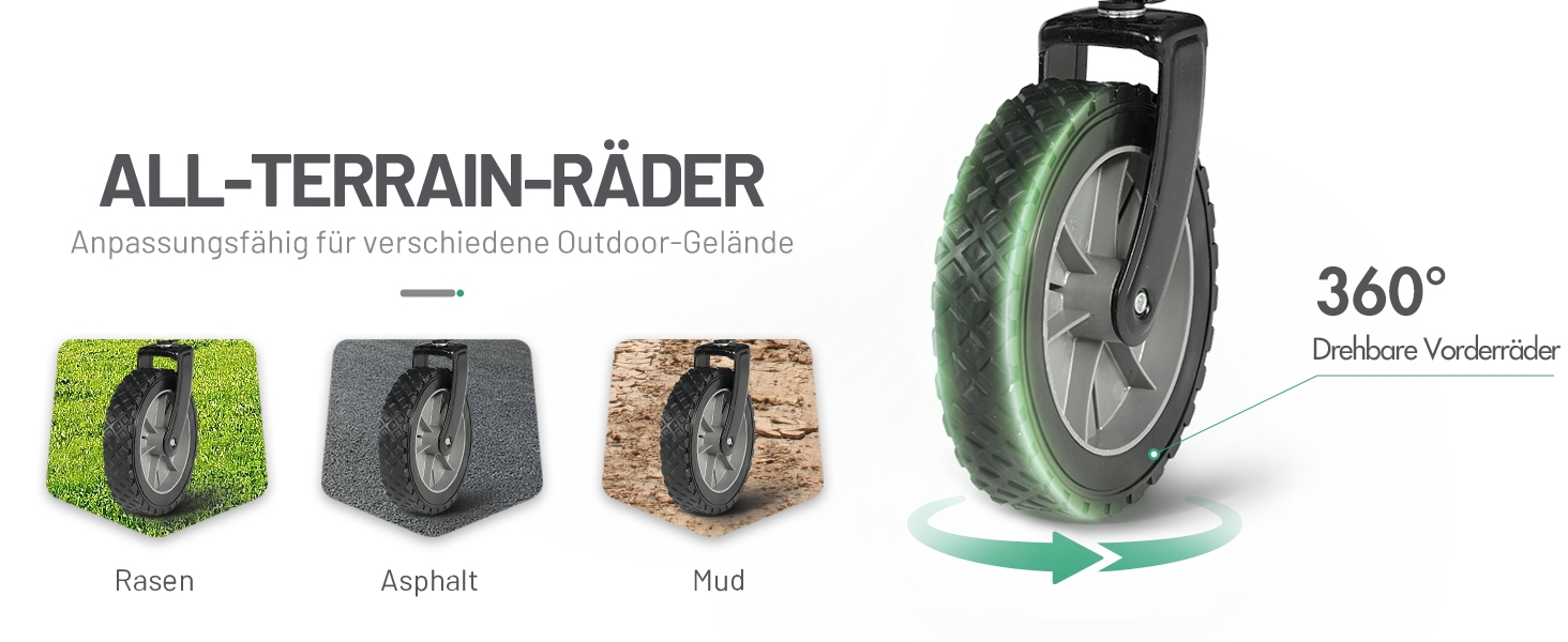 Вагончик Timber Ridge XXL: вантажний, складаний, з кишенями та тримачем для напоїв, для саду, кемпінгу, покупок (сірий)