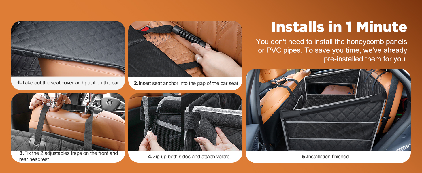 Крісло для собак Gimars - міцне, водонепроникне, для великих та середніх собак, з ременями безпеки та сітчастими вікнами