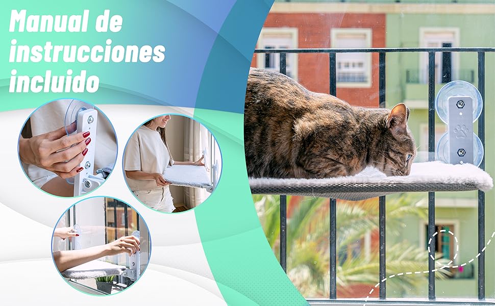 Гамак для кота на вікно, сірий, ліжко + ковдра (30 x 45 см), сірий колір