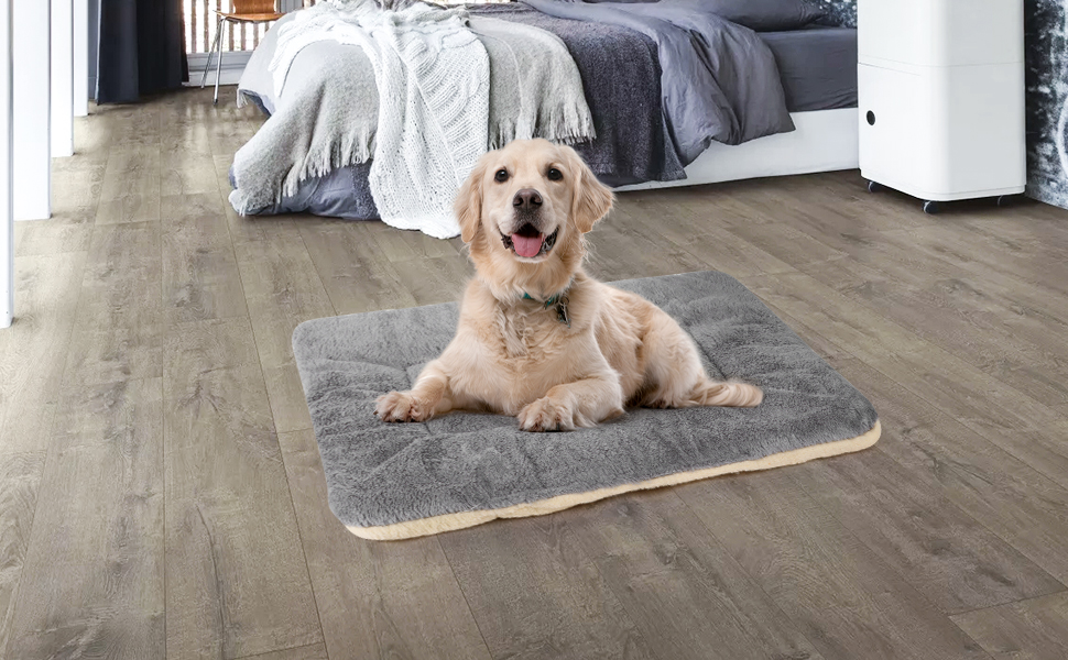 М'яка килимок для переноски собак Kaket, 80x60 см, сірий, для середніх собак та котів