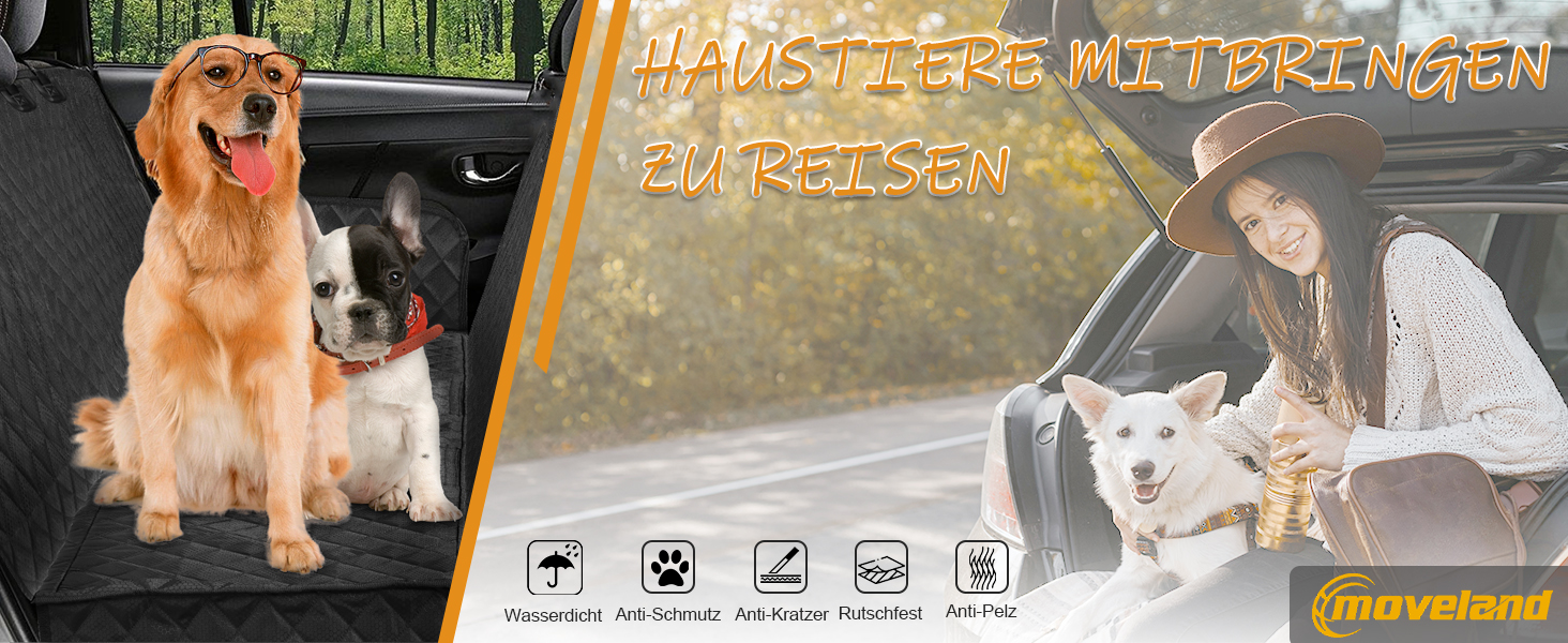 Захисний килимок для собак у автомобіль - Moveland, антиковзаюча, водонепроникна, для авто, вантажівок та SUV