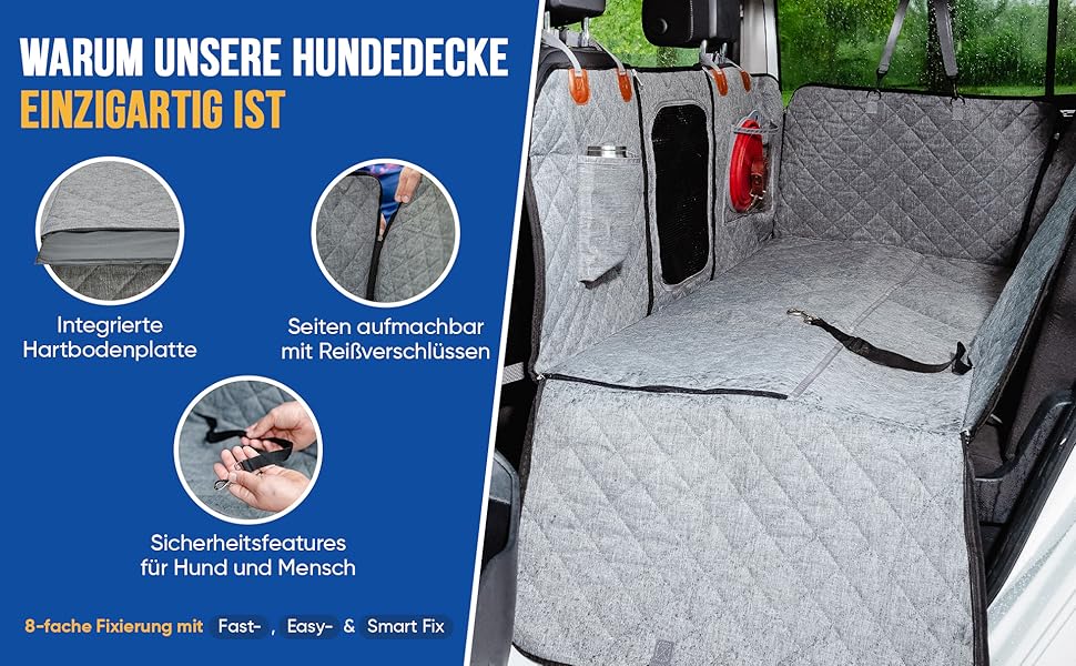 Захист для автокрісла собаки: водовідштовхувальний, стійкий до подряпин з боковим захистом | Преміум захист сидіння авто | Універсальний чохол на сидіння для собак в авто та SUV