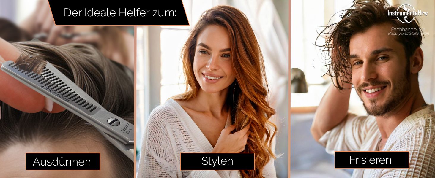 Професійна фризурська ножиці для стрижки та витончення волосся з нержавіючої сталі, 6 дюймів (17.78 см), блакитний колір