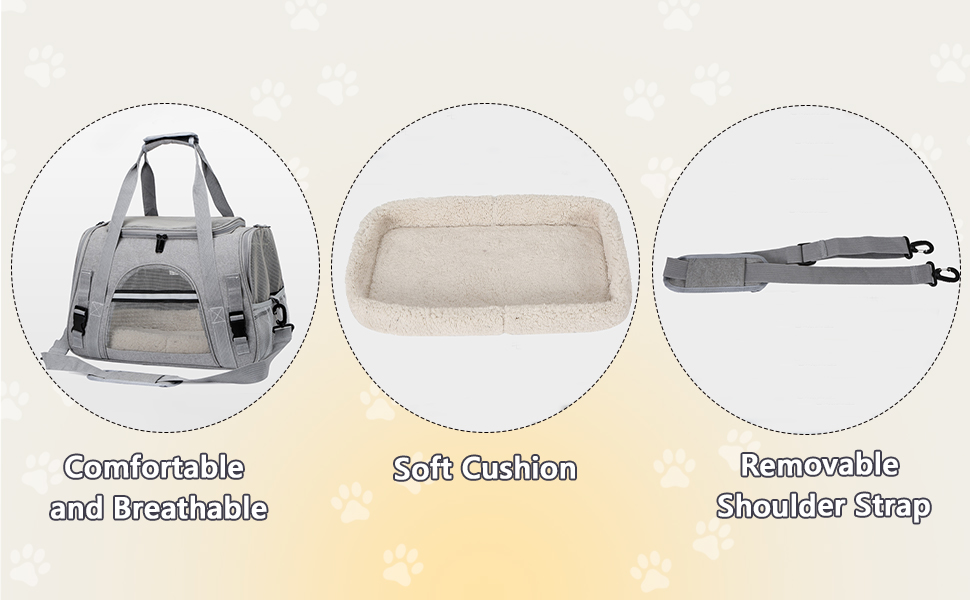 Транспортна сумка для кота APKOL, сіра, до 5 кг, складна, з плечовим ременем