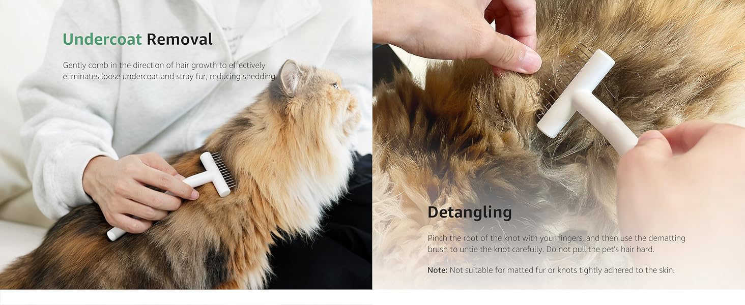 PawRake - щітка для котів та собак на період линьки, для середньої та довгої шерсті, делікатна до шкіри, легка