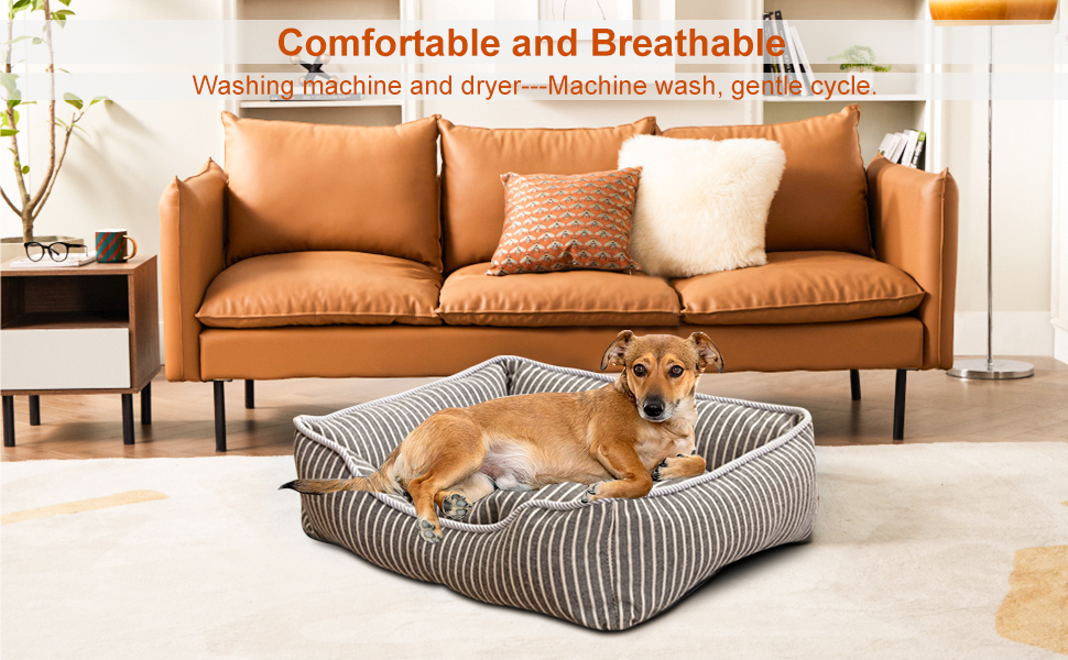 Ортопедичне ліжко для собак Petcute знімний, миючий чохол, антиковзаюче, для маленьких собак, червоний