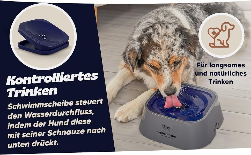 Napfgeflüster Bella - Миска для собак, 1 л, не проливається, для подорожей, миска для води для собак та котів