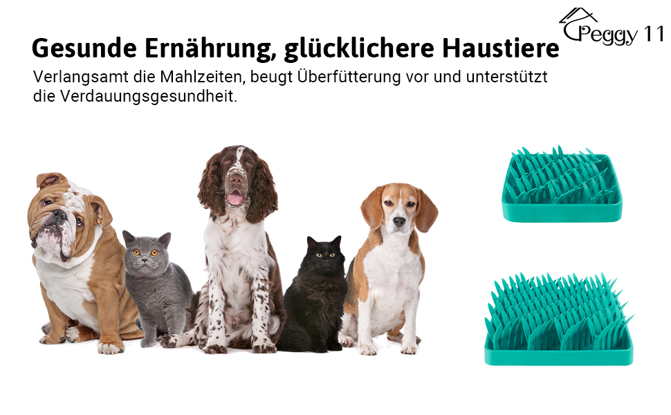 Силіконова килимок для собак PEGGY11, 28×28 см, Slow Feeder, антиковзаюча, легка у митті