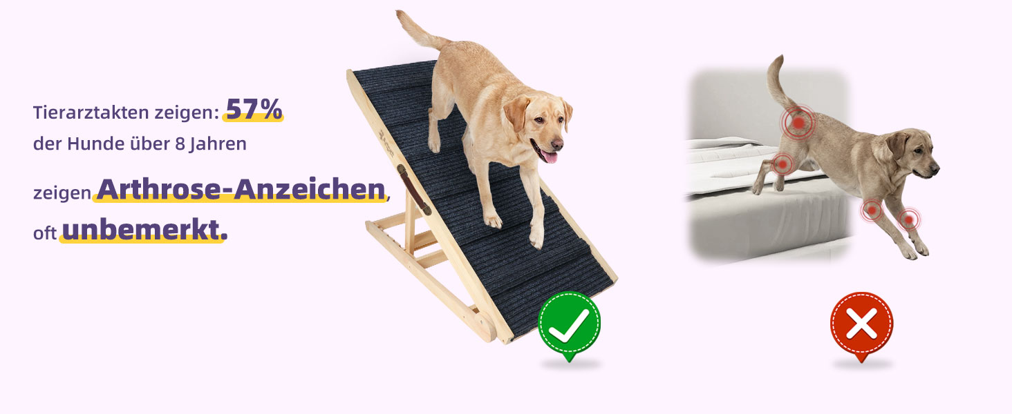 Рампа для собак Extra Lange, 190 см: стабільна авторампа для великих собак, для SUV, комбі та автодому, до 90 кг