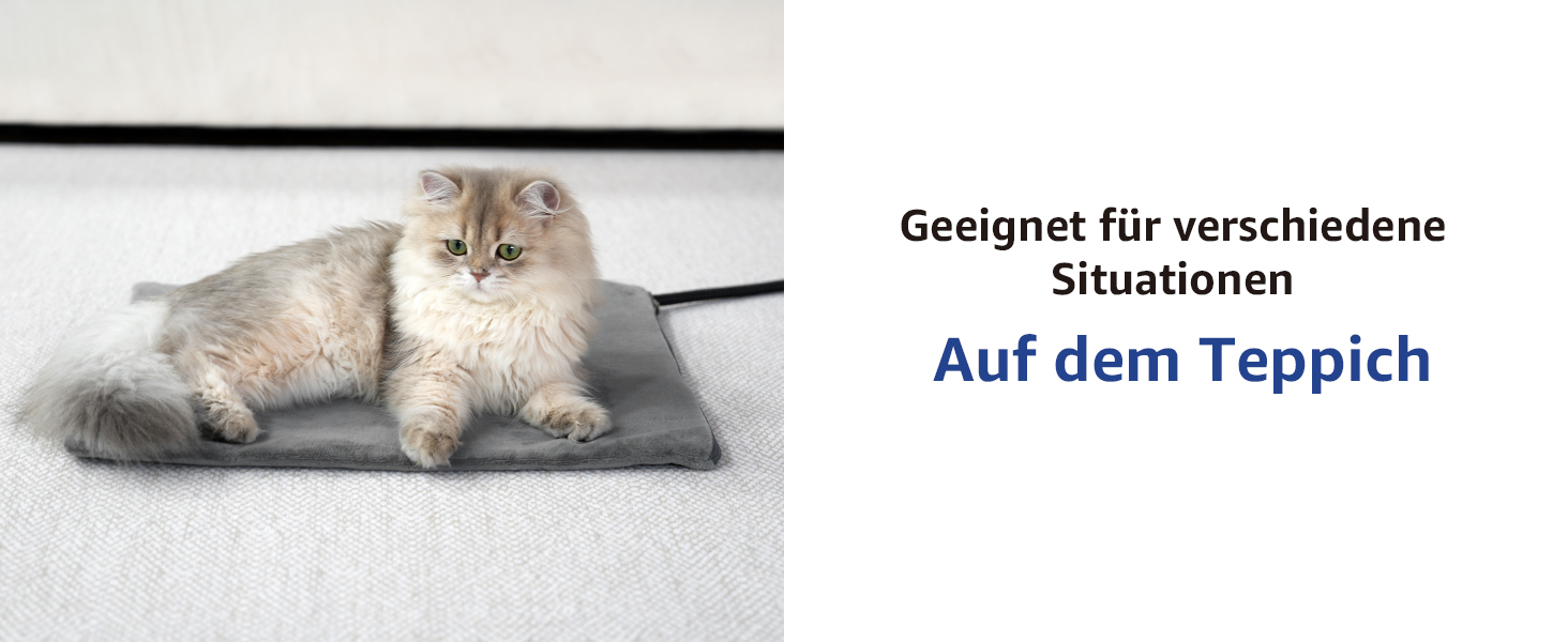 Електричний підігрівач для кота та собаки NICREW, 40x45 см, з антигризунковою обмоткою, бежевий, 30 Вт, регульована температура