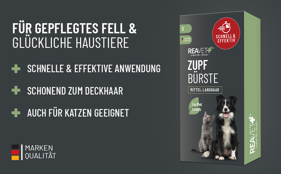 Бурштук ReaVET для собак та котів з довгим хутром: видаляє підшерсток, розплутує шерсть (L)