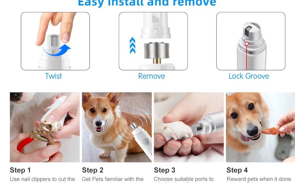 Електричний триммер для собак та котів IFaca: безболісне підрізання нігтів, 2 швидкості, для собак будь-яких порід