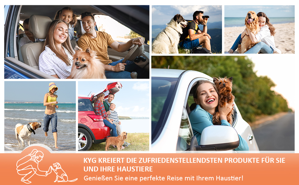 Захист для заднього сидіння автомобіля для собак KYG, водовідштовхувальний, знімний, сумісний з Isofix, 128x58x45 см