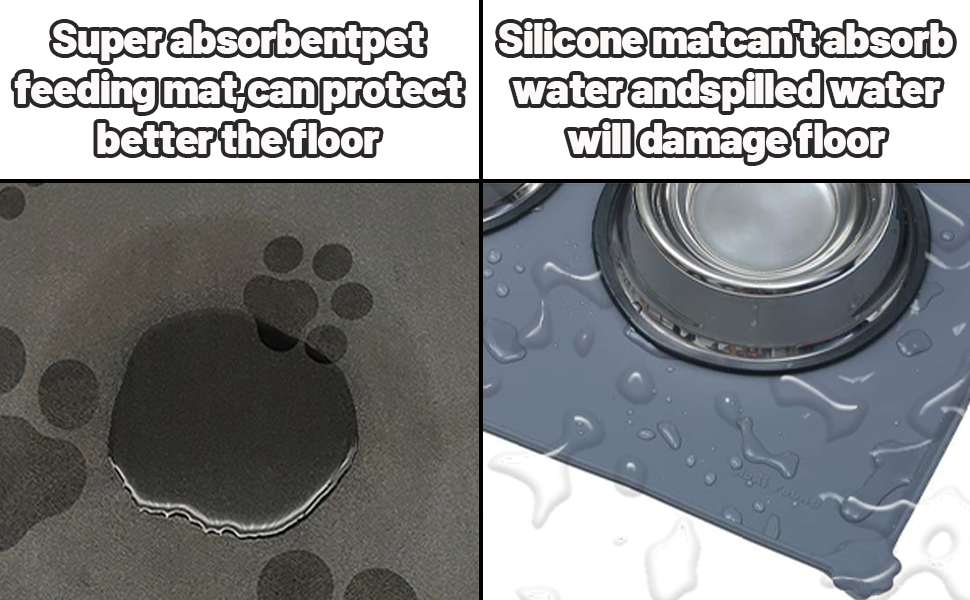 Килимок для годування собак, вбираючий, швидковисихаючий, водовідштовхувальний, 45x75 см (Темно-сірий)