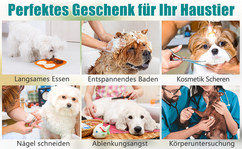 Килимок для ласощів для собак Hysagtek (3 шт.) з лопаткою, для маленьких та середніх порід, сильна фіксація, для купання, грумінгу та дресирування