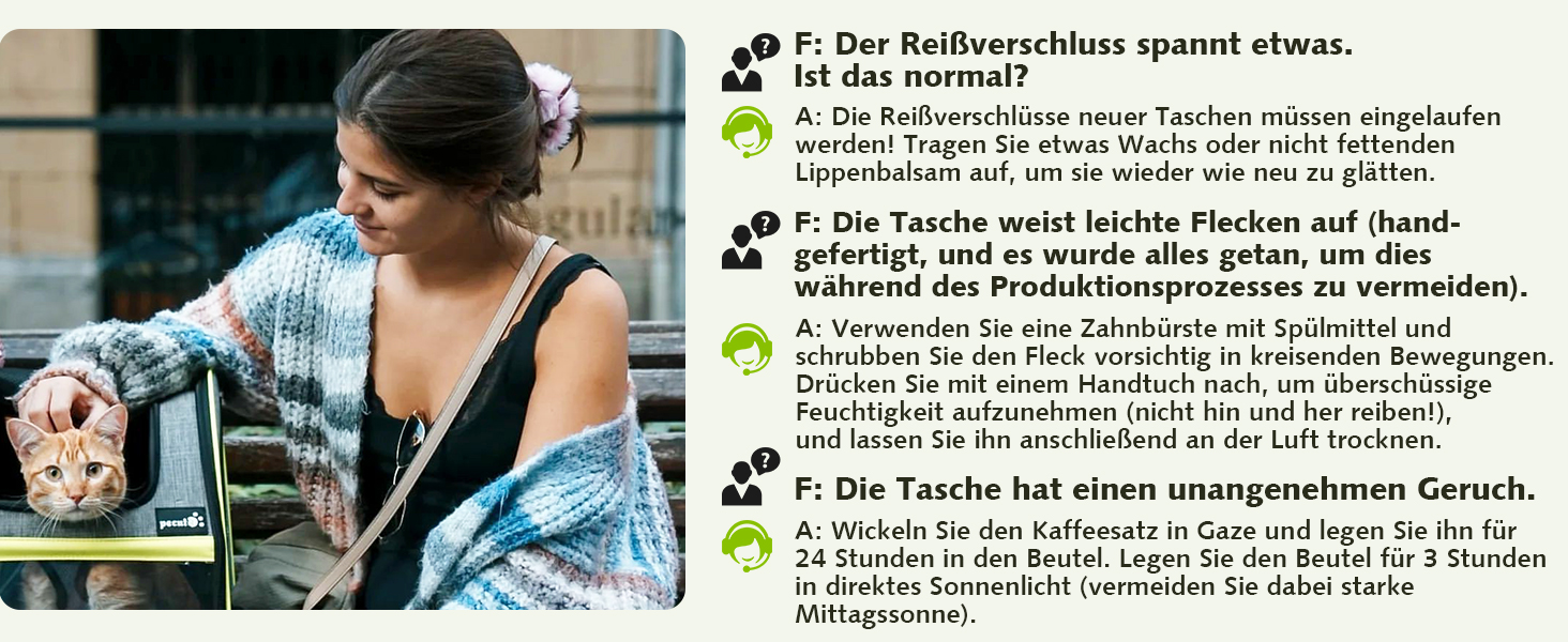 Транспортна сумка для котів Pecute: легка, складана, для подорожей, зелена