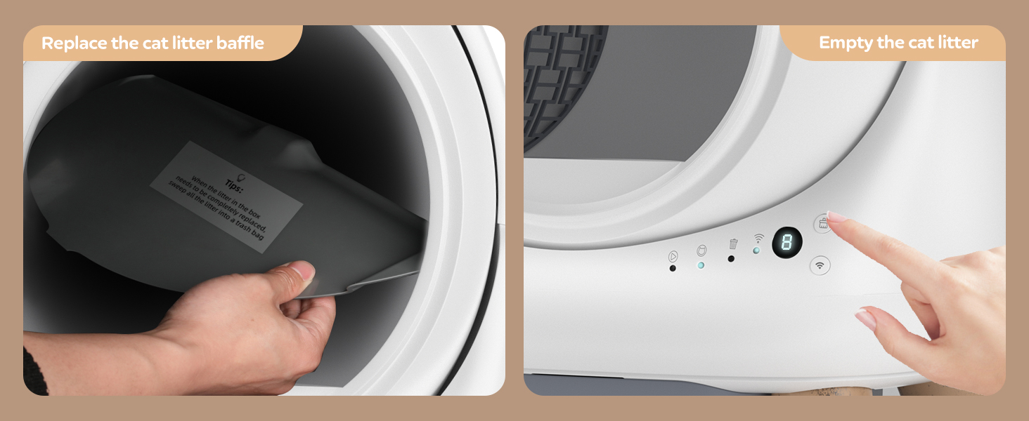 Автоматичний лоток для котів з 4 датчиками, керуванням через APP, для кількох котів, білий, Smart-лоток white-A1