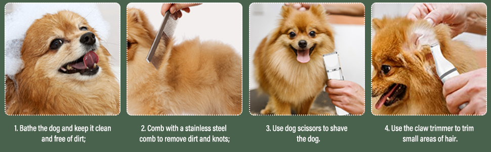 Машинка для стрижки собак EUJAM 4-в-1: професійна, миється (IPX7), для грумінгу лап, очей, вух та обличчя
