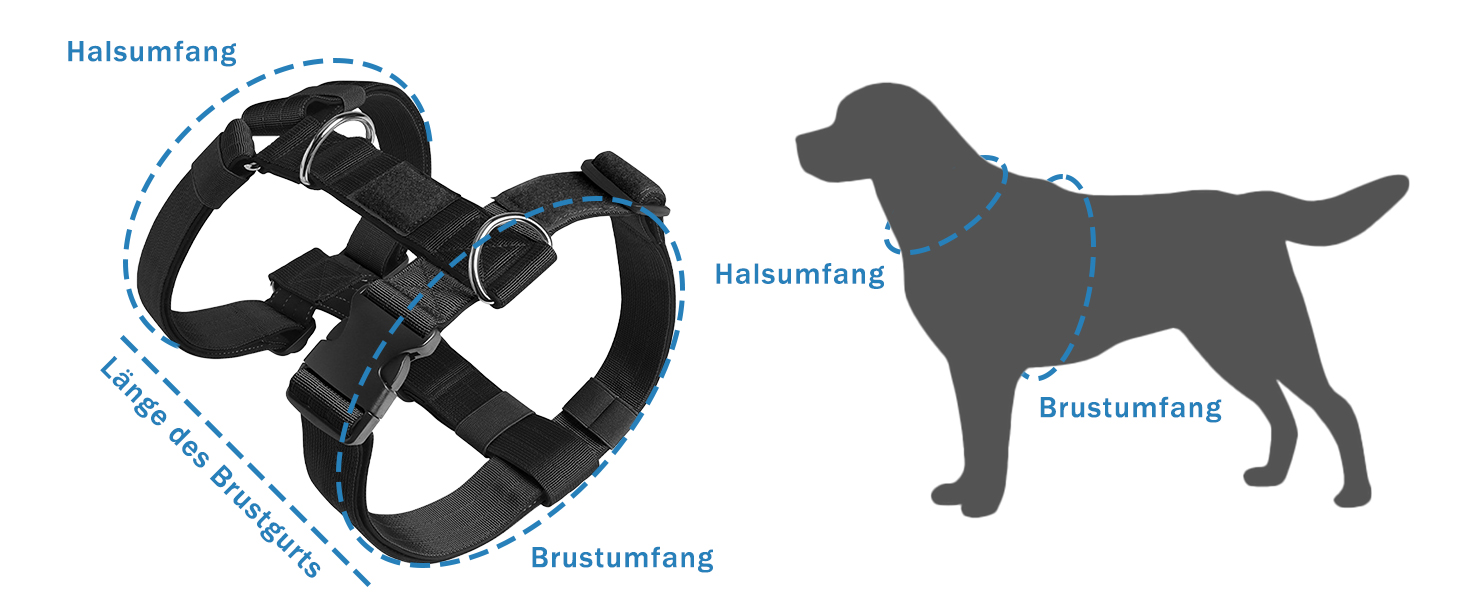Шлейка для собак FEimaX для великих собак, тактична, не тягне, чорна, XL. Зручна, дихаюча, міцна, з м'якою підкладкою