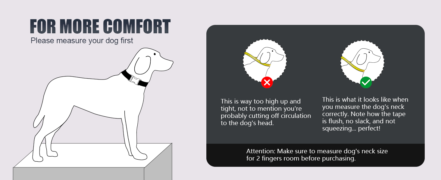 Відбиваючий нашийник для собак Didog з пряжкою, регульований, м'який неопрен, з підкладкою, нейлон, для маленьких, середніх та великих собак, чорний, L: обхват шиї 33-56 см, чорний