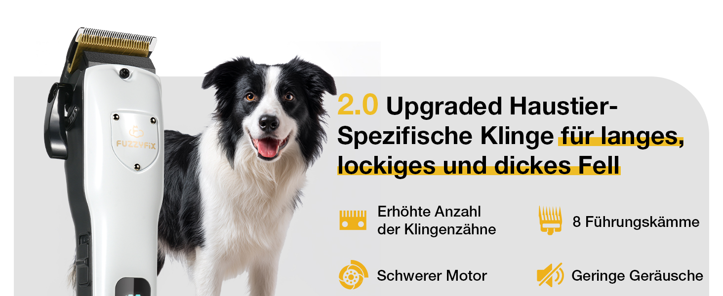 Професійна машинка для стрижки собак Leise з нержавіючої сталі, для густого та кучерявого хутра