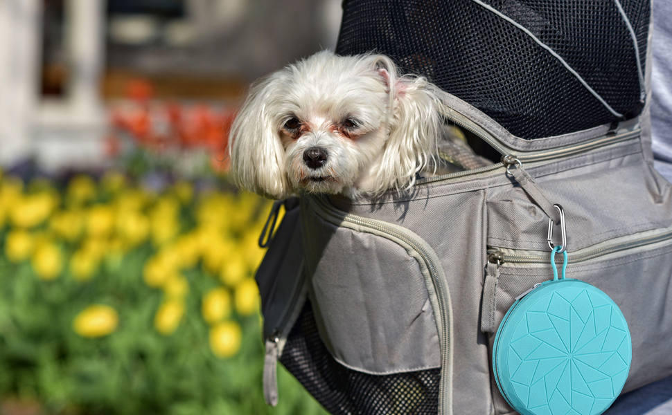 Складні миски для собак KALLAK з силікону (2 шт.) з кейсом для подорожей - для води та корму, нековзні, розкладні, для маленьких та великих собак