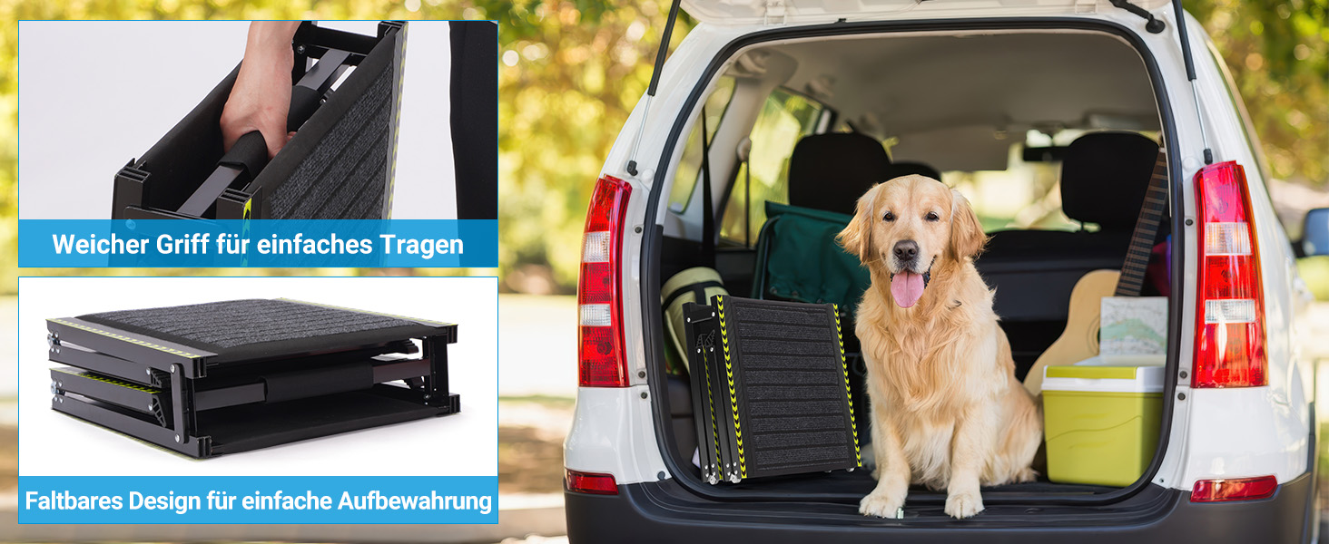 Рампа для собак FASRIOU 180x50 см, розкладна, для великих собак до 70 кг, з антиковзким покриттям, для авто, SUV, вантажівки