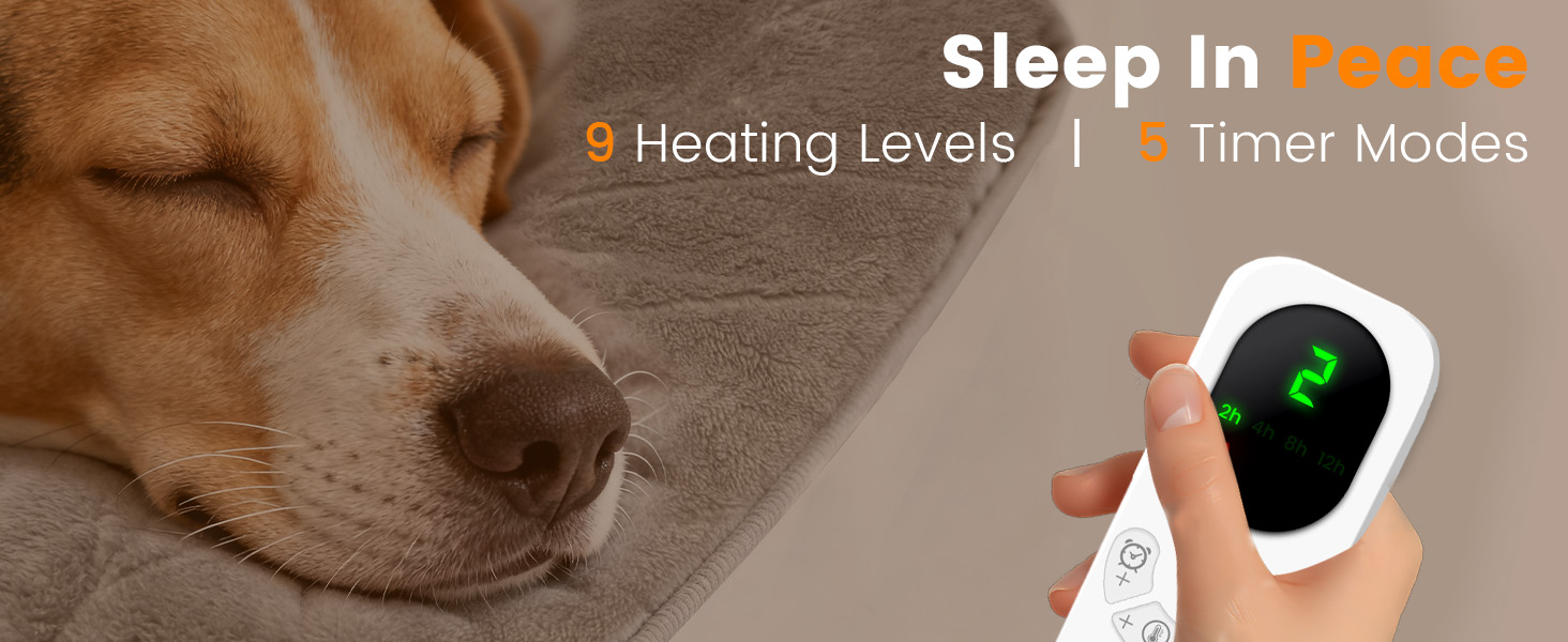 М'яка грілка для собак Mora Pets: тепла підстилка, 89 x 61 см, 9 зон нагріву, таймер, захист від перегріву, миється