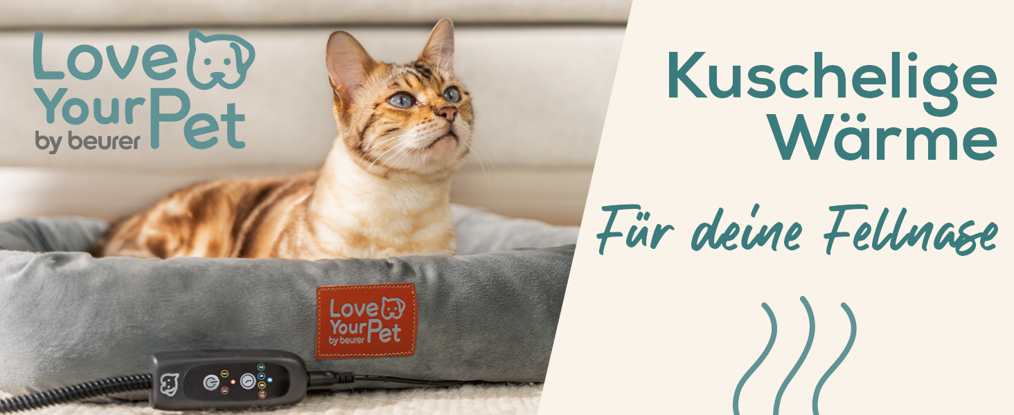 Електричне грілка-лежанка Beurer Kira для собак та котів, 58 x 50 см. З таймером, водонепроникна, стійка до подряпин, миється при 30°C