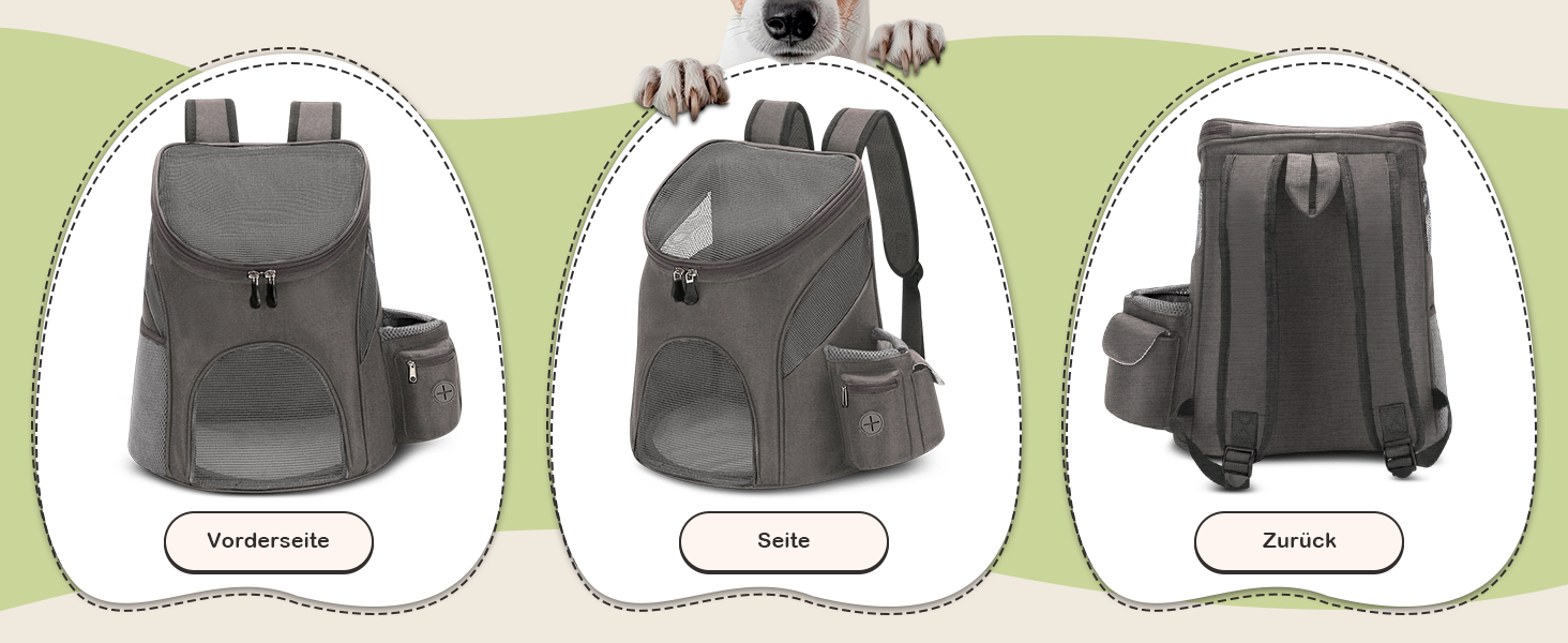 Рюкзак для котів та маленьких собак ALLSOPETS, переноска для тварин з прозорою верхньою частиною, складний, для подорожей (Світло-блакитний, S)