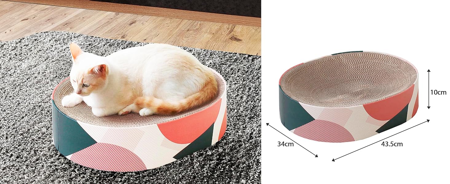 Casa Pura Килимок-книжка для котів з картону, 25 x 40 x 15 см - ідеально для точіння кігтів, ігор та відпочинку