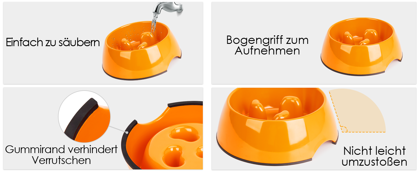 Миска для собак та котів Uperdeign, антизатримка, інтерактивна, 600 мл, рожева