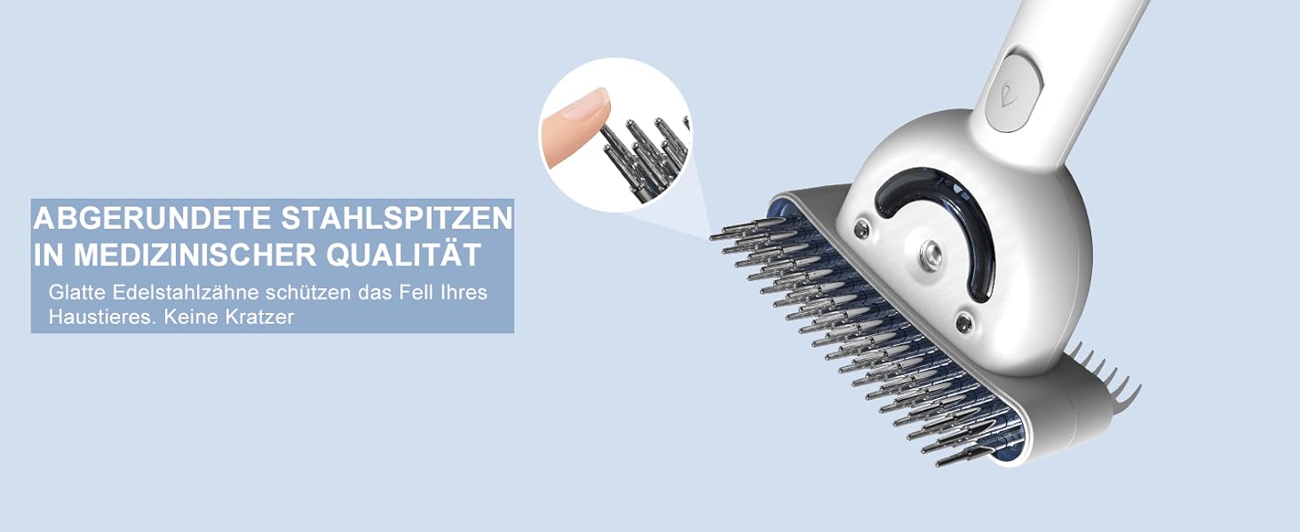 Двостороння щітка для підшерстка та парова щітка для собак та котів з 2 рівнями розпилення, широка розпушувальна щітка для довгошерстих тварин з ковтунами, інструмент для догляду та масажу