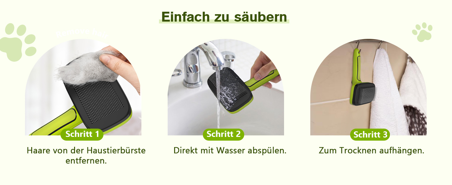 Щітка для собак з довгим хутром Pecute, щітка для котів, щітка для домашніх тварин, самоочисна вичасувальна щітка, гребінець для собак Pecute, м'яко видаляє підшерсток, масажна щітка для догляду за шерстю котів та собак з короткою шерстю