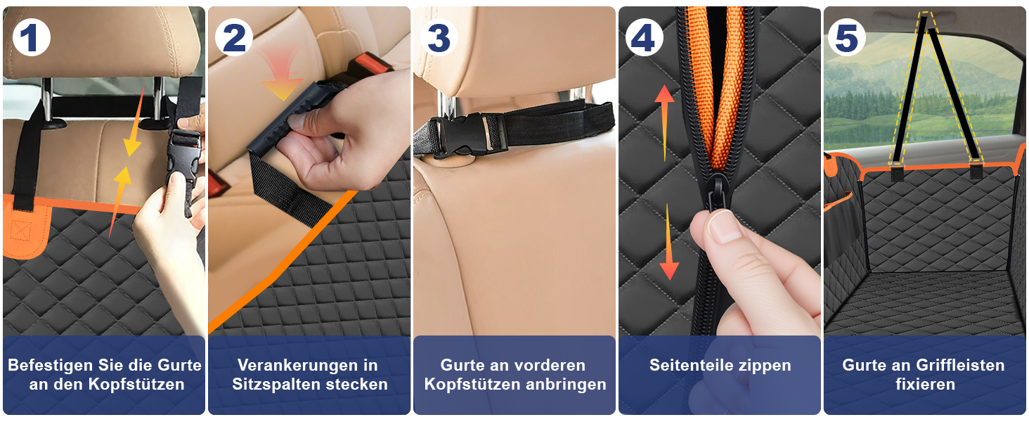 Водонепроникний килимок для собак Vortix на заднє сидіння авто - ідеальний компаньйон у подорожах. Захищає від бруду, шерсті та подряпин, зменшує необхідність миття авто.