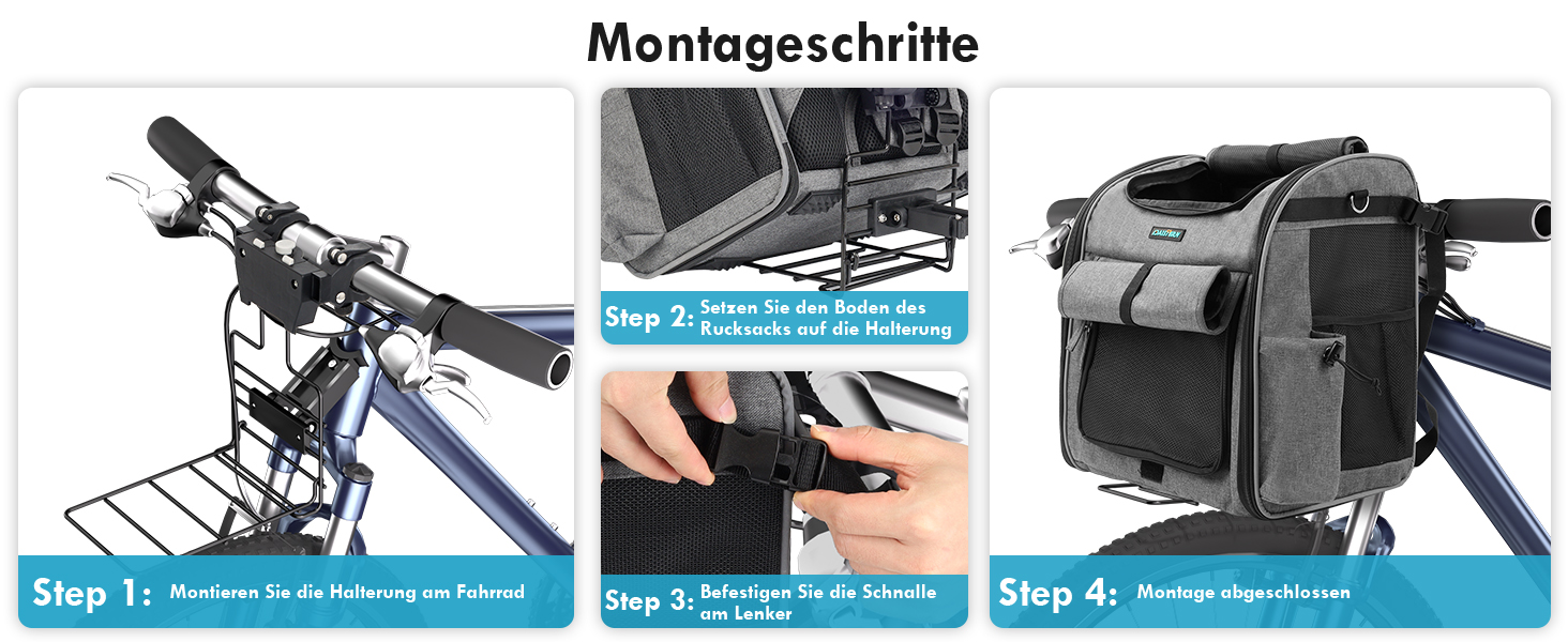 Корзина для собак на велосипед до 10 кг з L-подібним кріпленням Φ8см, складана корзина для велосипеда 4 в 1: рюкзак, сумка через плече, автокрісло, з м'якою подушкою, сітчастими вікнами та світловідбиваючими смугами