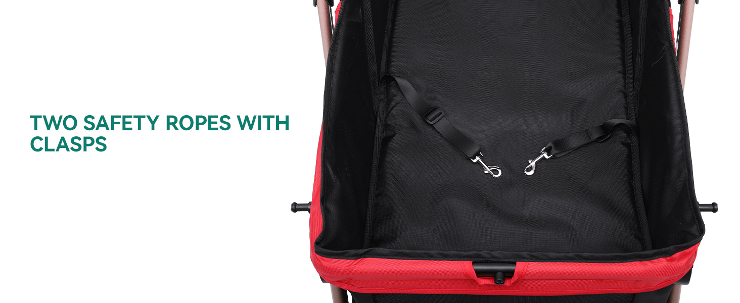 Візок для собак YITAHOME, червоний, для маленьких собак, з обертовим ручками, сітковими вікнами та гальмами