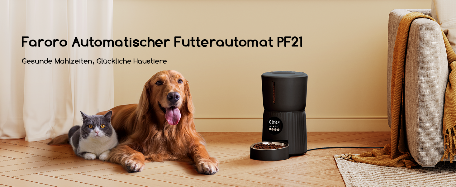 Автомат годівлі для котів Faroro 4L, програмований, з контролем порцій, 10 сек. голосових повідомлень, чорний