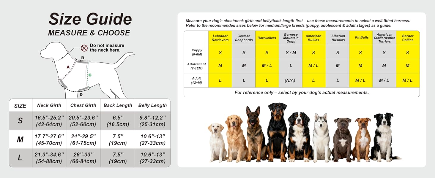 Тактичне шлейка для собак TSPRO No-Pull з ручкою та швидкою застібкою, стабільне регулювання, для собак середніх та великих порід, для прогулянок та бігу (Блакитний L) L (Окружність шиї 54-88 см, Окружність грудей 66-84 см)