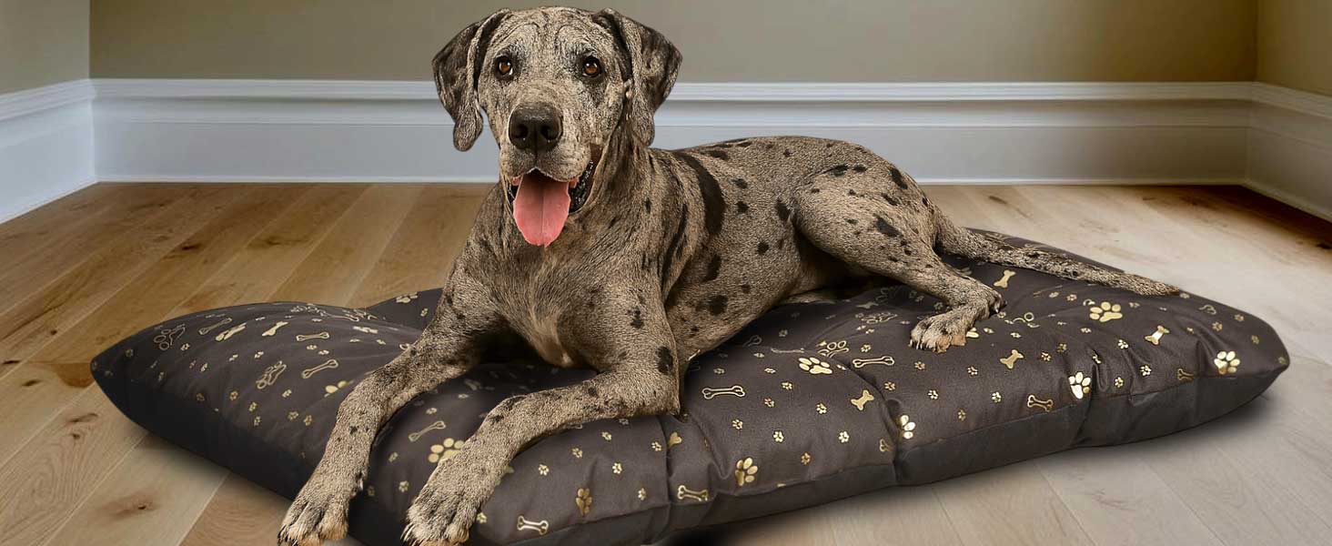 Кінг Дог: Водонепроникне ліжко для собак XL 120x80 см. Зручне, миється, з оксфордської тканини. Підходить для дому та вулиці. Графітовий колір.