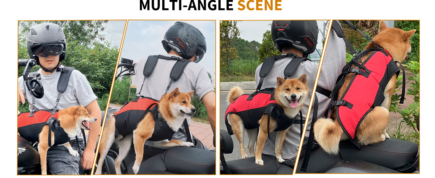 PETCUTE Рюкзак-переноска для собак, жилет-рюкзак для великих собак, повний жилет з ручкою, регульований рюкзак для собак з артритом, старих собак, з проблемами суглобів, чорний+червоний, 7.5-15 кг