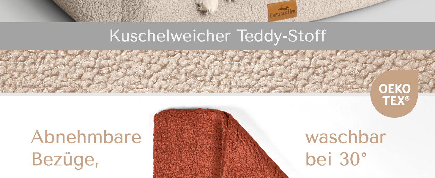 Ортопедичне ліжко для собак Teddy - Корзина для собак, яку можна прати - Ергономічне ліжко для собак з знімним лежаком - Сертифікат OEKO® TEX & Виготовлено в ЄС - Для маленьких, середніх та великих собак (Грейж, L) Грейж L (100x70 см)