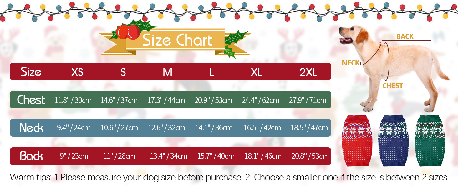 Пуловер для собак та котів Kuoser: теплий зимовий пуловер з візерунком сніжинок для маленьких та середніх порід, блакитний колір