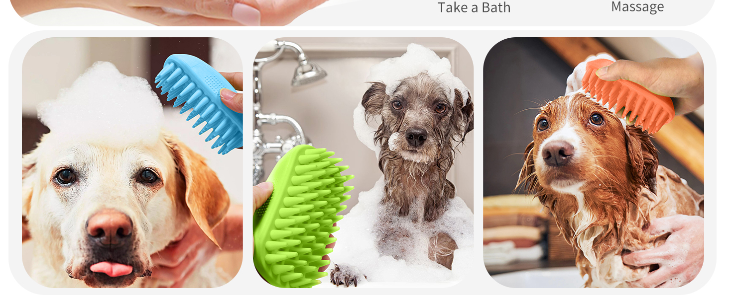 Грумінг-щітка PETCUTE для котів та собак: масажна, миюча, неслизька, рожева